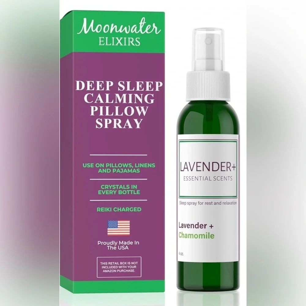 Lavender Sleep Serum for Pillows, Linens & Pajamas - Calming Chamomile Amethyst